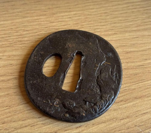 Iron tsuba round - iron, sword
