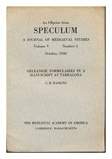 Haskins, C.H An Offprint Aus Speculum, A Zeitschrift Medieval Studies. Vol. V,