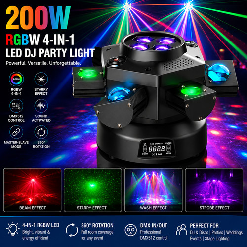 200w rgbw arms - rgbw, rotate