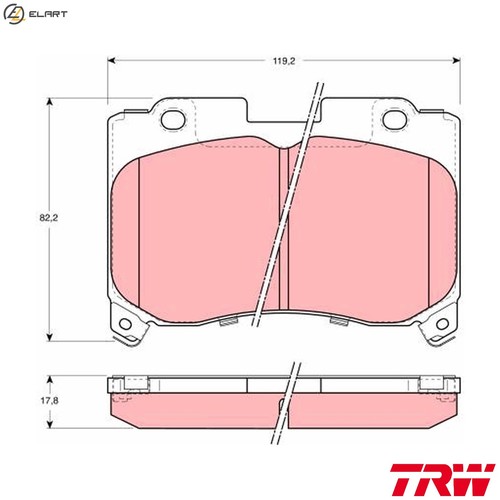Brake pad set - disc,