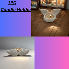 Glitter Angel wing tea light