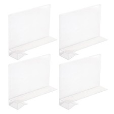  4 Pcs Partition Plate Shelf Dividers for Shelves Clothes Plastic