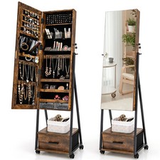 Mobile Mirror Jewelry Cabinet