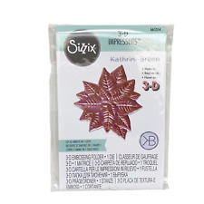 Sizzix 3-D Impresslits Poinsettia by Kath Breen Embossing Folder 665354 NEW