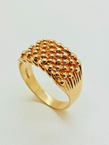 9ct yellow solid gold row - yellow,