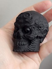 Carved Black Obsidian Skull