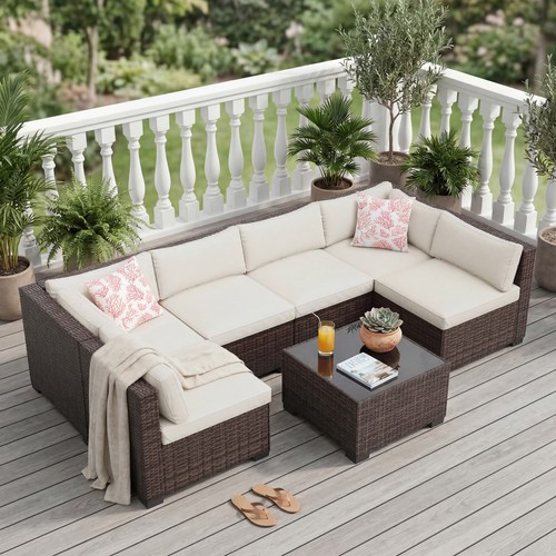 Piece patio furniture set - 7,