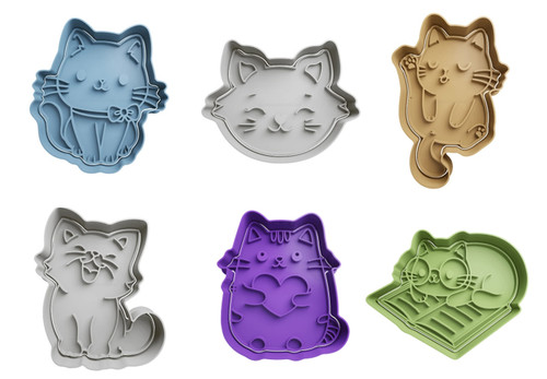 Cats cookie cutters insert - cookie, +