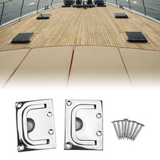 Ergonomic Design Flush Lift Handles for Boats Set of 2 Stainless Steel