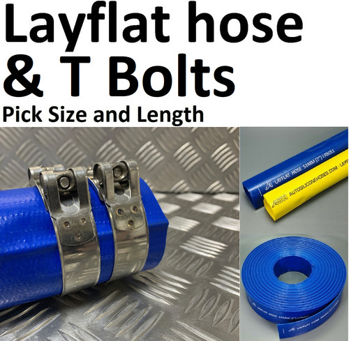 Blue pvc layflat - blue, hose