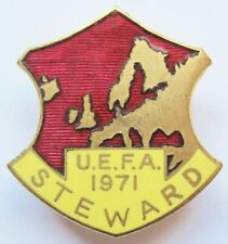 1971 European Cup Final AJAX v PANATHINAIKOS UEFA Steward Enamel Football Badge