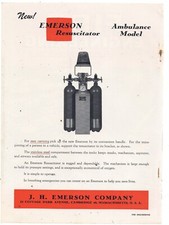 1957 J.H. Emerson Co. Ad: Ambulance Model Resuscitator - Cambridge, MA