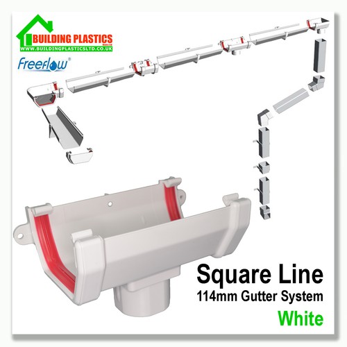 Square line guttering - line, &