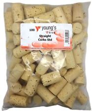YOUNG'S Standard Straight Corks x 100 - Wine Bottle Size - 38mm x 23mm