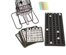 Portable Black Bingo Set with