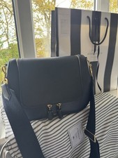 Designer bag Anya Hindmarch, cross body maxi zip indigo leather + shoulder strap