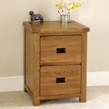 Rustic Oak Filing Cabinet-