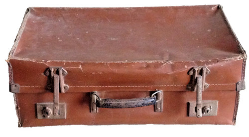 Brown suitcase with - suitcase,