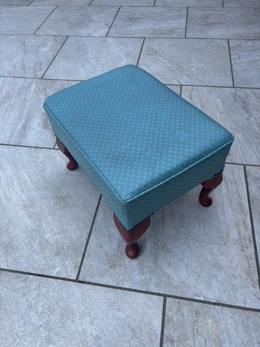 Vintage foot stool green - vintage,