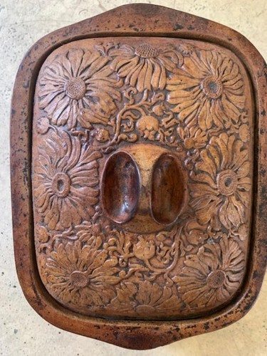 Vintage earthenware casserole - earthenware,