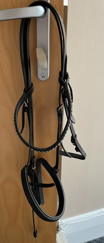 Black leather cob size - black,