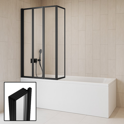 Matt black panel folding - black,