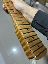 3A Large Reverse headstock 22Fret Strat Roasted Flame maple Electric guitar neck