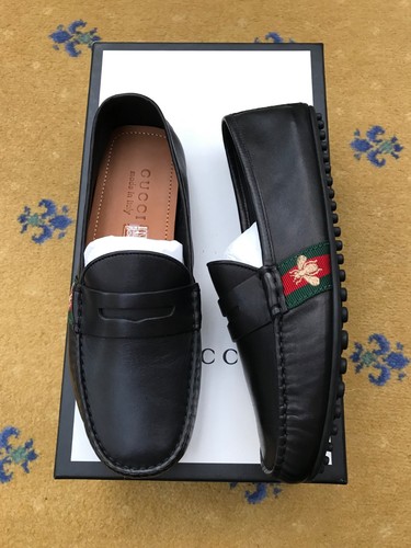 Gucci loafers leather shoes - loafers,