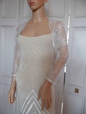 IVORY LACE Bridal Wedding/evening Shrug Bolero.  All sizes 10 - 24 