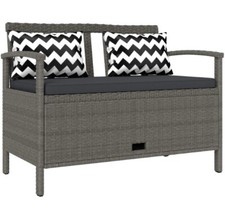 Rattan Garden Storage Bench