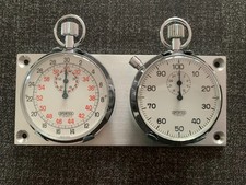 Heuer Sportex 55mm Stopwatch Set Rally Timer Chronometre Heuer