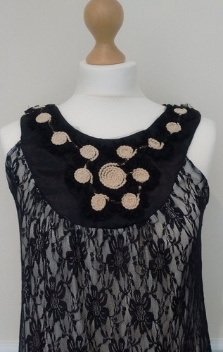 Vintage 1980s black lace - 1980s,