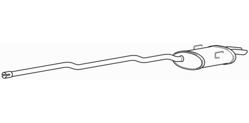 Rear exhaust silencer back - exhaust,