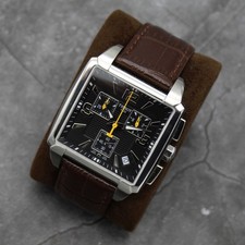 Tissot Quadrato Chrnograph Black Dial Leather Strap T005.517.17.057.00