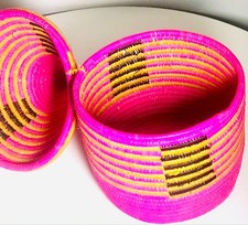 HandWoven Lidded Basket