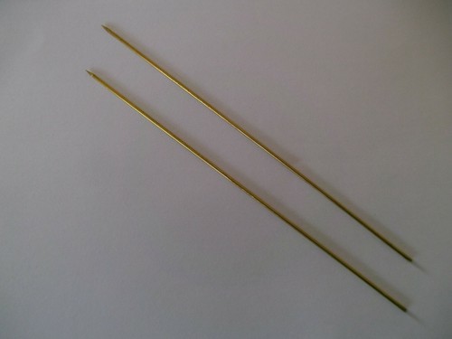 Brass baiting needles - needles, 15cm