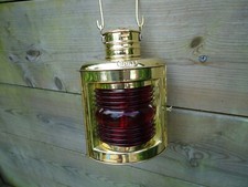Ships Brass Port Side Oil Lamp