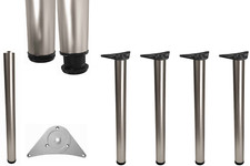 Adjustable Support Breakfast Bar Worktop Table Kitchen Leg 710/820/1100mm Satin