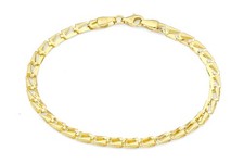 9ct Yellow Gold Bracelet Diamond Cut 7.25 Inch Length by Citerna