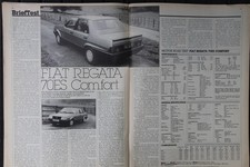 Original 1985 Motor extracted mag road test article: FIAT REGATA 70ES COMFORT