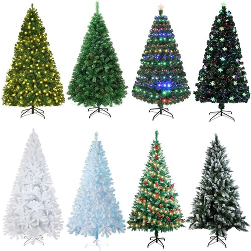 Christmas tree with lights - christmas,