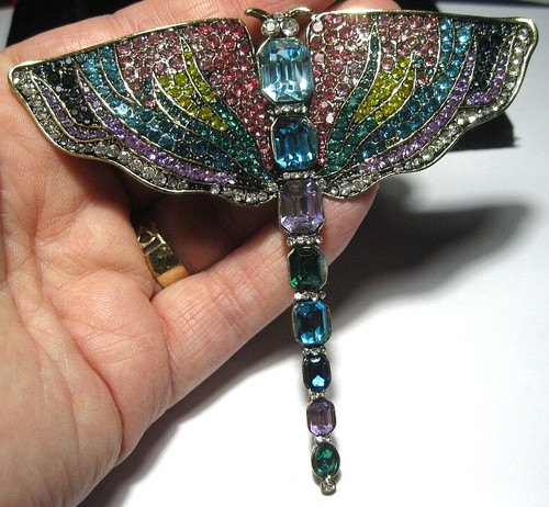 Huge dragonfly brooch art deco - huge,