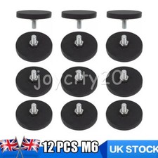 12 pcs Rubber Coated Magnet M6