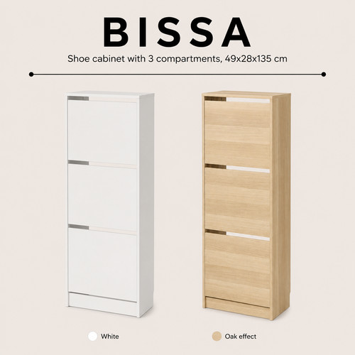 Ikea bissa shoe cabinet white - ikea,