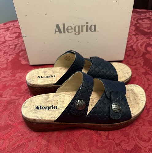 Women alegria navy leather - women's,, alegria,