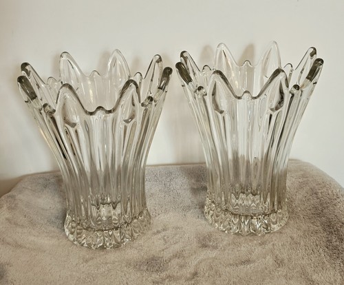 Pair vintage sowerby glass - of,