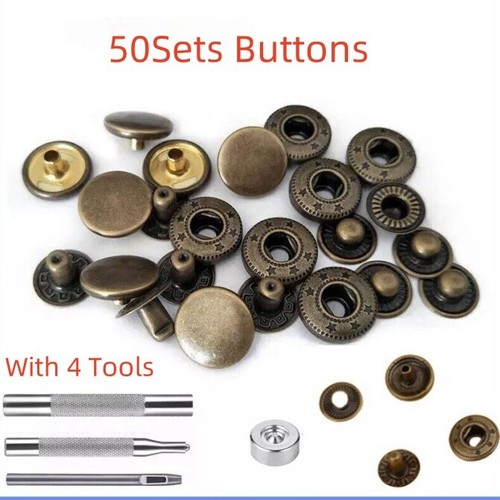 50set leather snap fasteners - 50set,