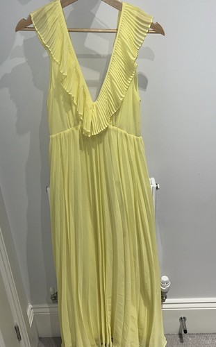 Zara yellow pleated ruffle - zara,