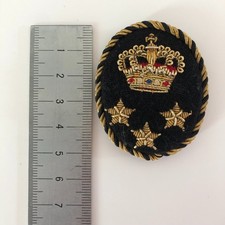EMBROIDERED ROYAL DANISH YACHT CLUB GOLDWORK CREST