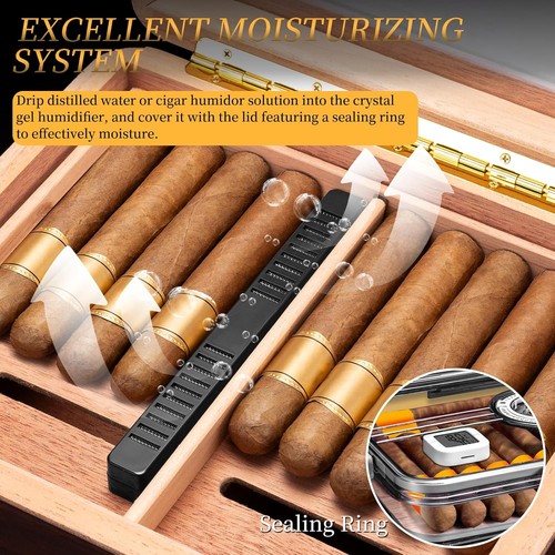 Cigar humidor with hygrometer - cigar,